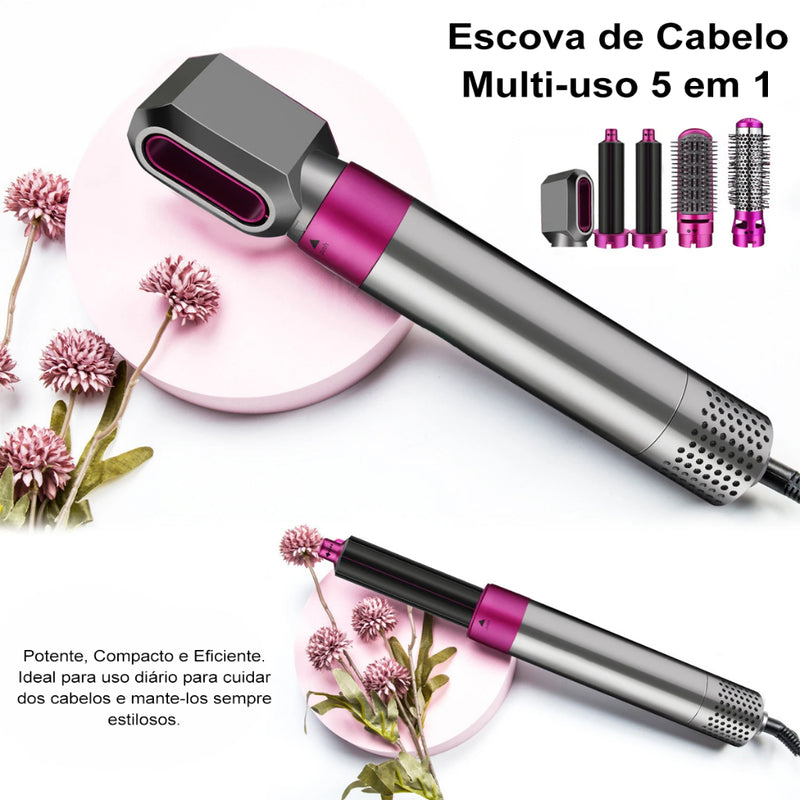 Escova Secadora Alisadora 5 em 1