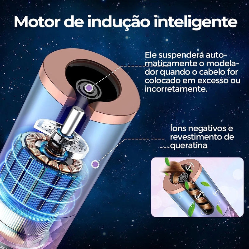 Modelador de Cachos Finalizador Cabelo Automático Sem fio portátil USB profissional