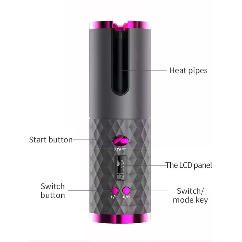 Modelador de cabelo automático sem fio