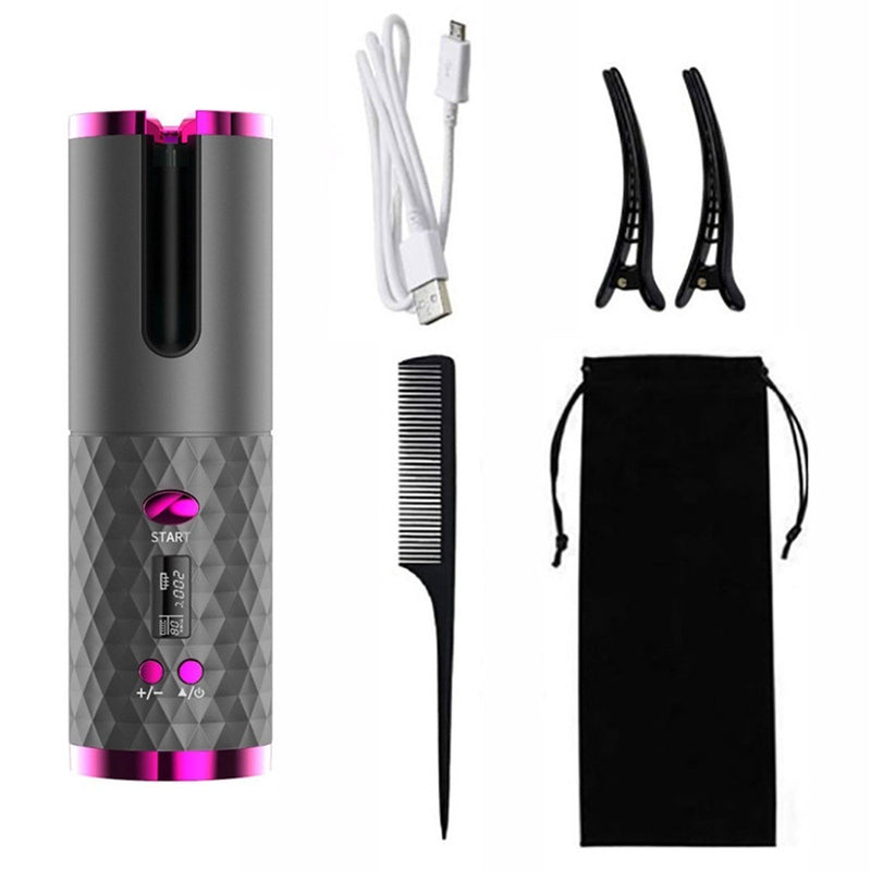 Modelador de Cachos Finalizador Cabelo Automático Sem fio portátil USB profissional